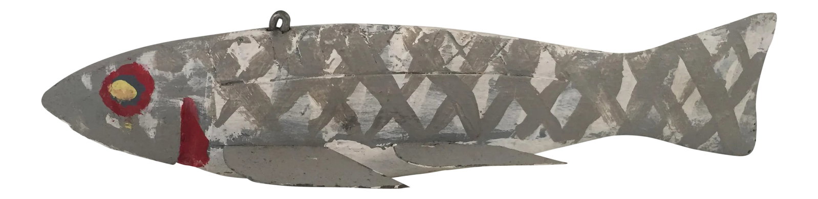 Vintage Hand-Carved Hand Painted 6.75" Ice Fishing Weighted Fish Decoy: Vintage Fish Decoy Hand-Carved Hand Painted 6.75" Ice Fishing Weighted Condition: Alterations: Original Condition Unaltered Imperfections: Some Imperfections Condition Notes: hand carved, hand painted
