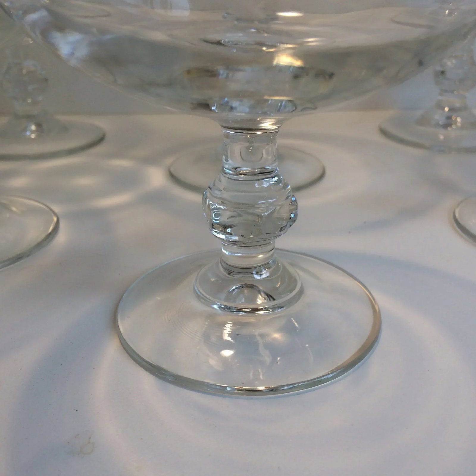 Poppy Etched Crystal Compotes - Set of 8 - 4