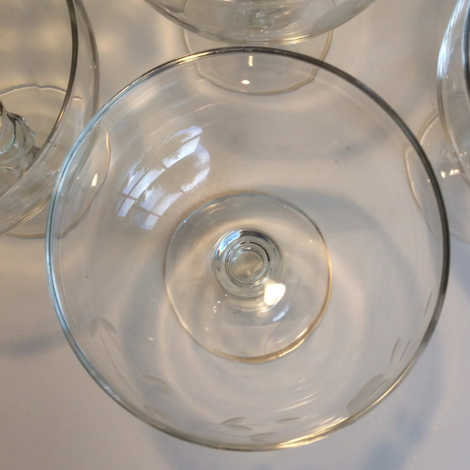 Poppy Etched Crystal Compotes - Set of 8 - 8