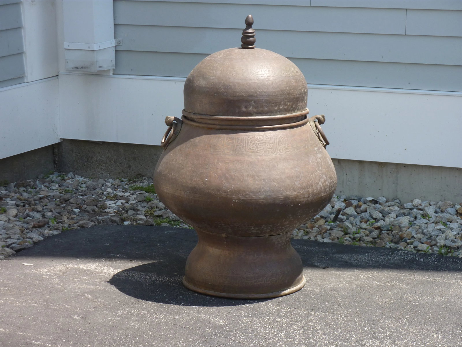 20th Century Middle Eastern Incised Copper Urn - 7