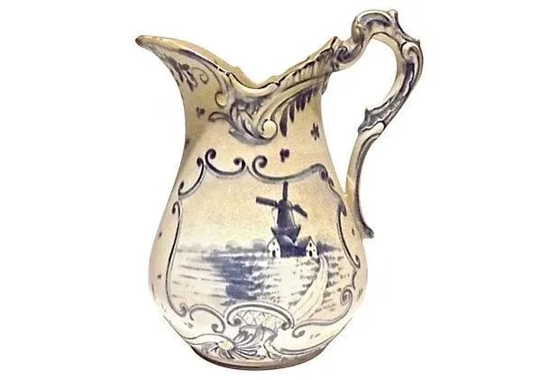 Antique Royal Benn Delft Creamer - 6