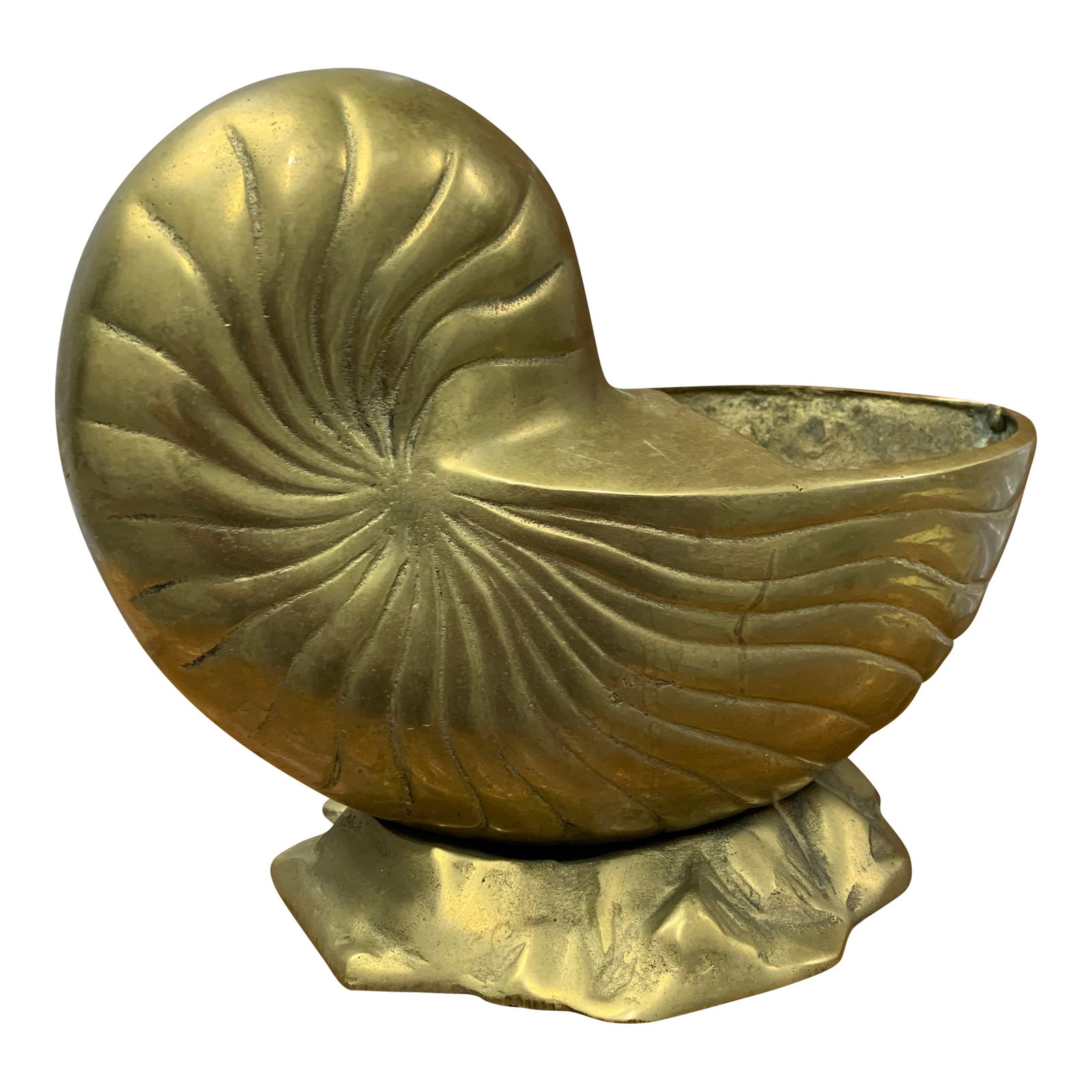 1970s Brass Nautilus Shell Cachepot (1 of 5)