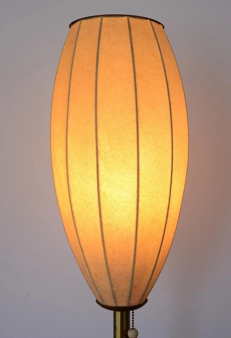 Mid-Century Modern Ribbed Cigar Bubble Table Lamp - 8