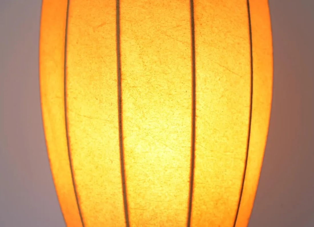 Mid-Century Modern Ribbed Cigar Bubble Table Lamp - 9