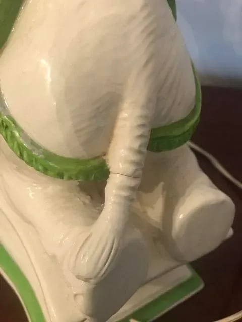 1960s Ceramic Elephant Table Lamp - 10