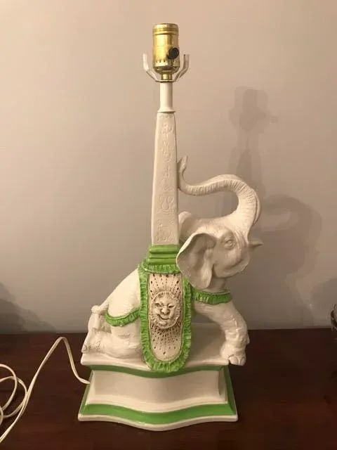1960s Ceramic Elephant Table Lamp - 2