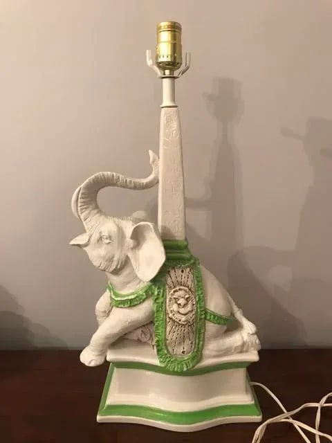 1960s Ceramic Elephant Table Lamp - 3