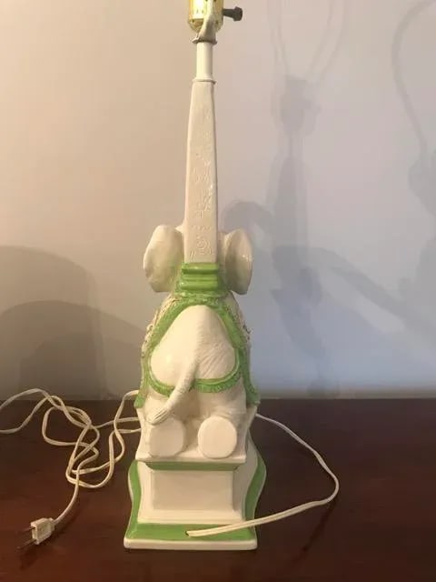 1960s Ceramic Elephant Table Lamp - 5