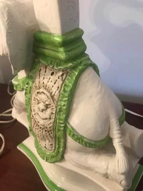 1960s Ceramic Elephant Table Lamp - 7