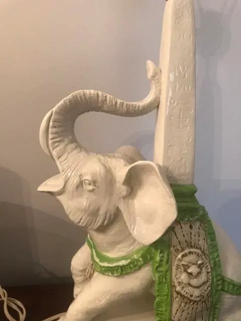 1960s Ceramic Elephant Table Lamp - 8