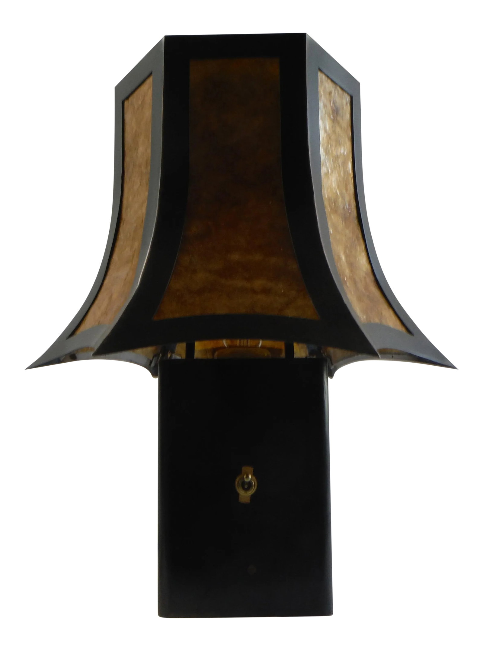 Pagoda Blackened Steel Table Lamp (1 of 6)