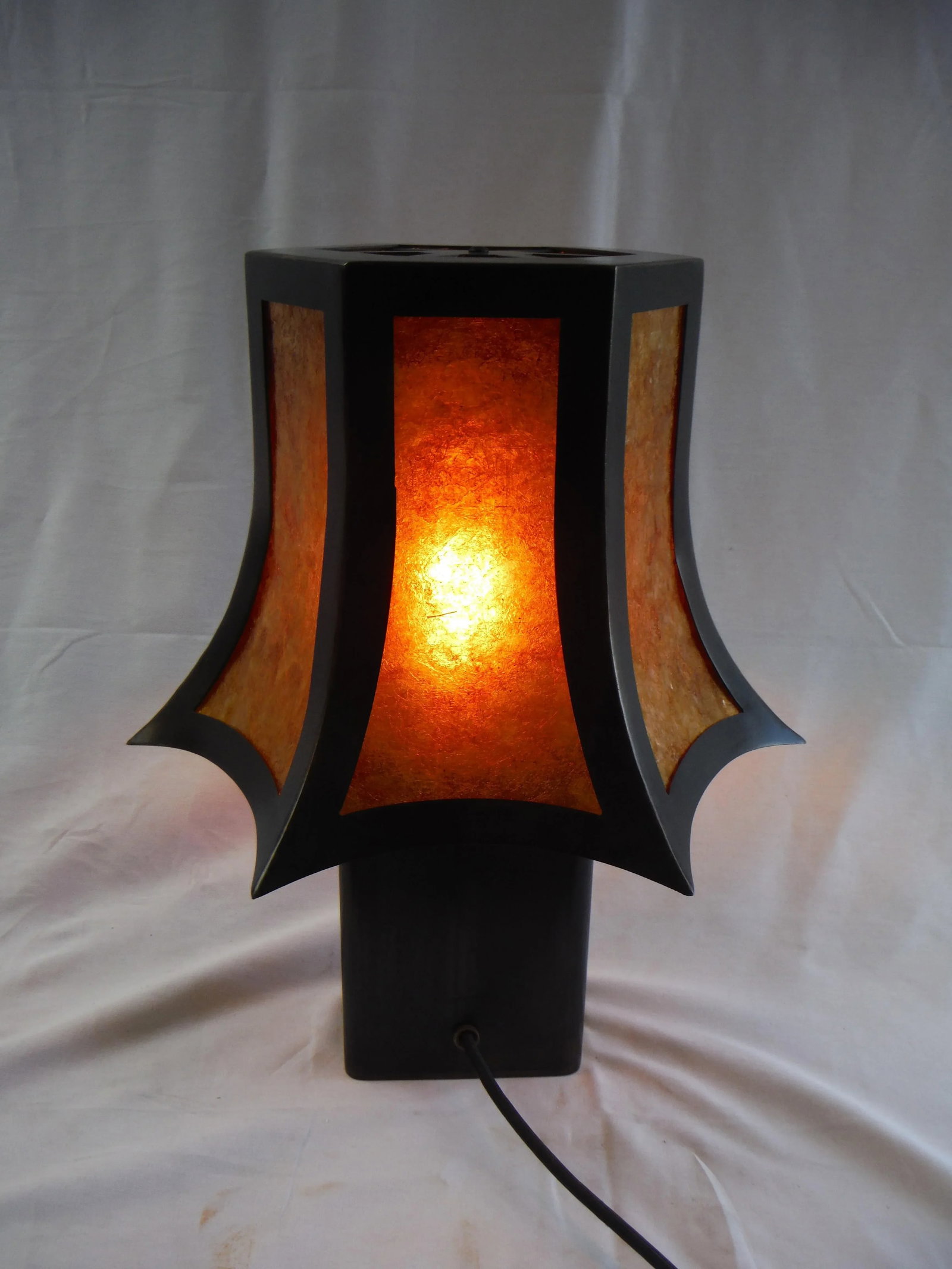 Pagoda Blackened Steel Table Lamp - 2