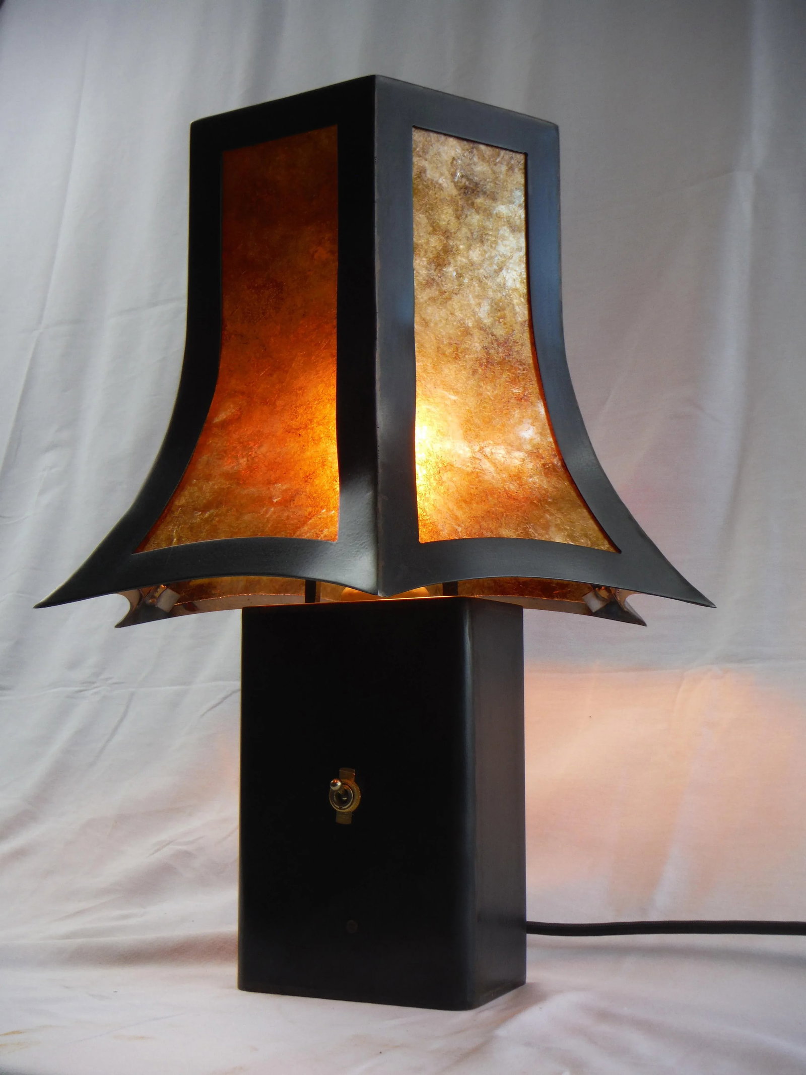 Pagoda Blackened Steel Table Lamp - 3