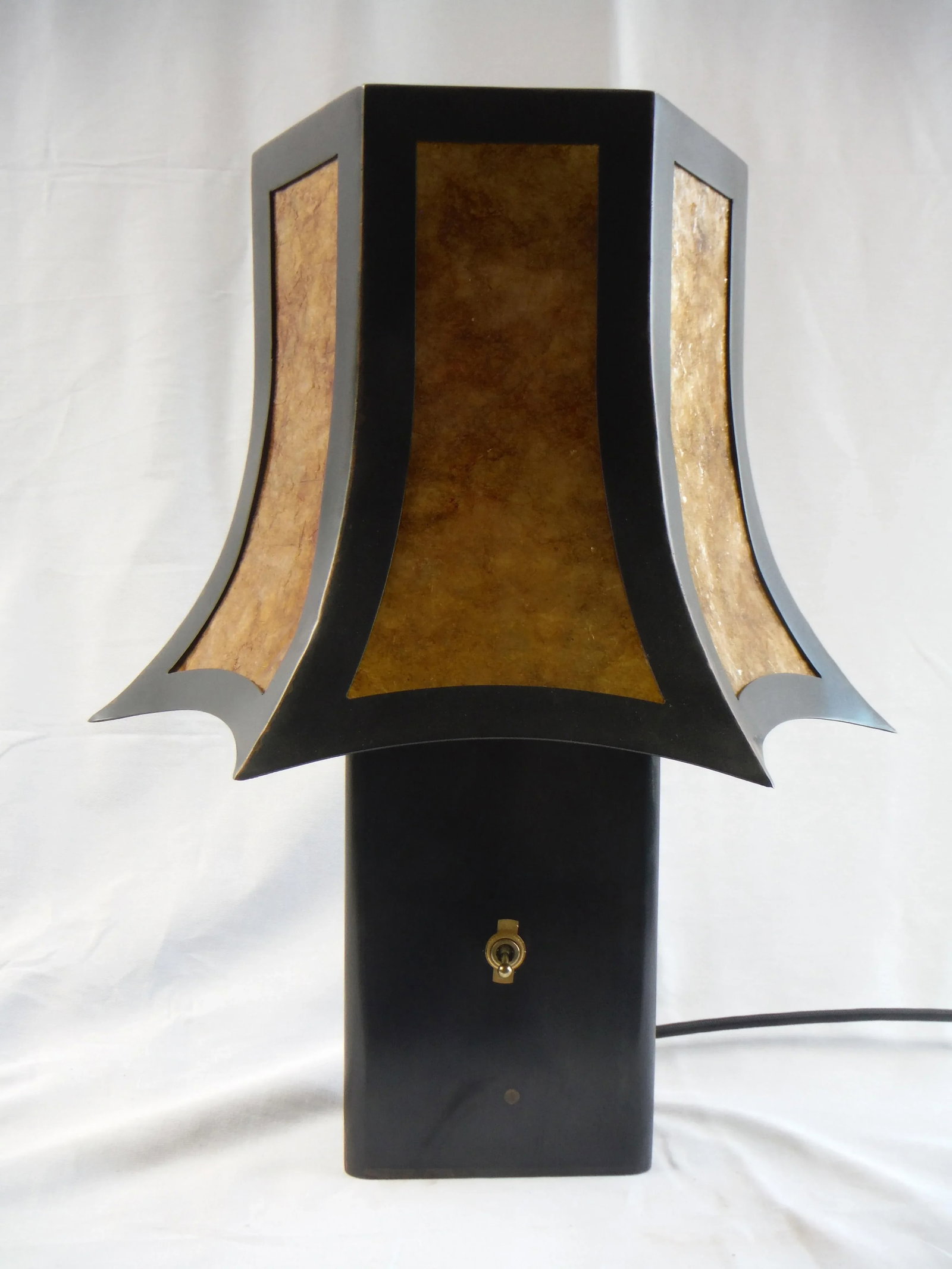 Pagoda Blackened Steel Table Lamp - 4