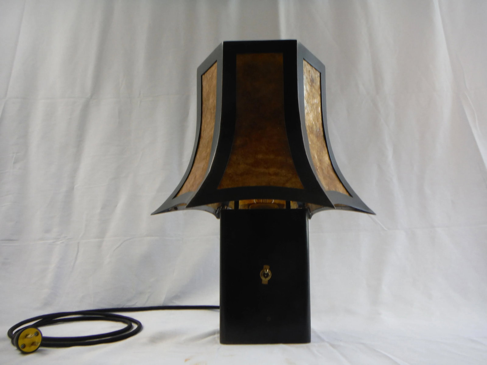 Pagoda Blackened Steel Table Lamp - 6