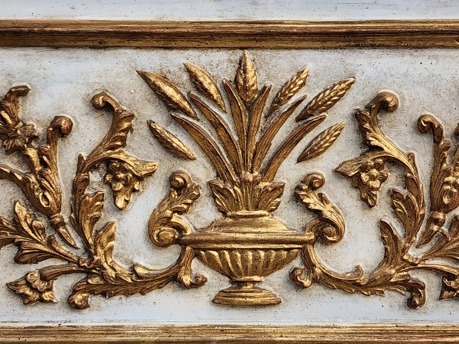 Vintage Neoclassical Style Giltwood Trumeau Mirror - 12