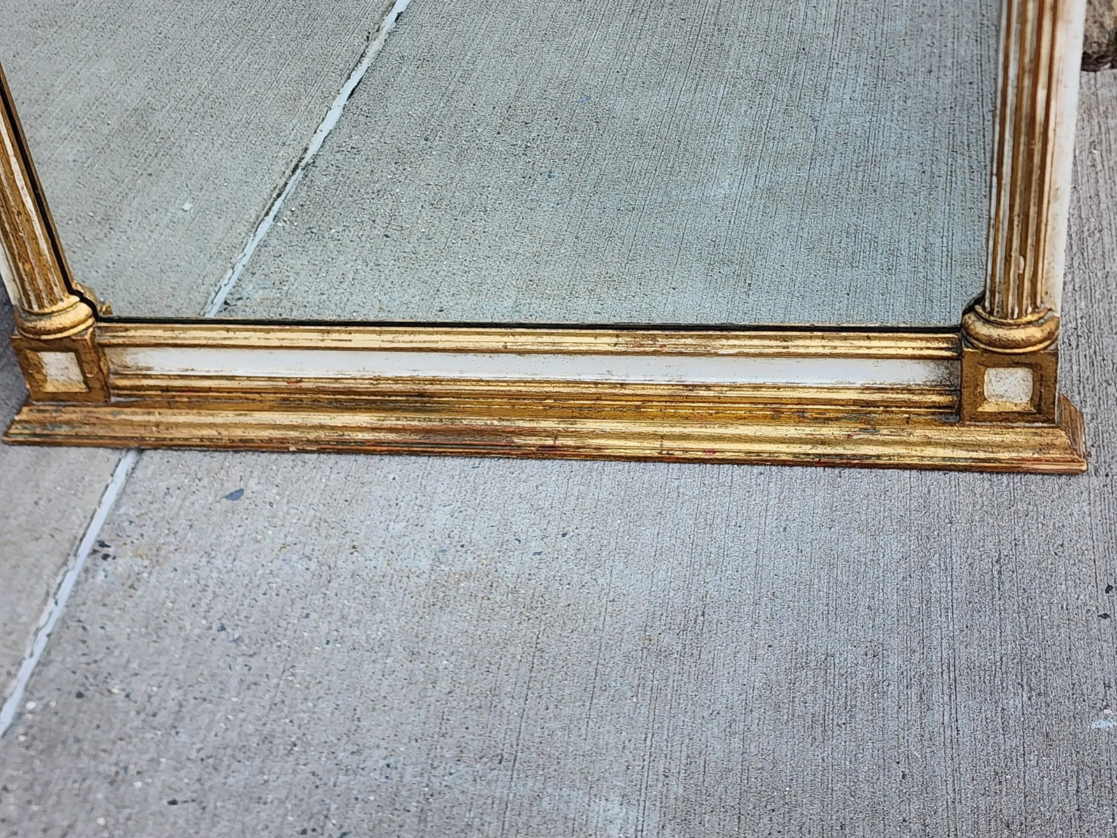 Vintage Neoclassical Style Giltwood Trumeau Mirror - 2