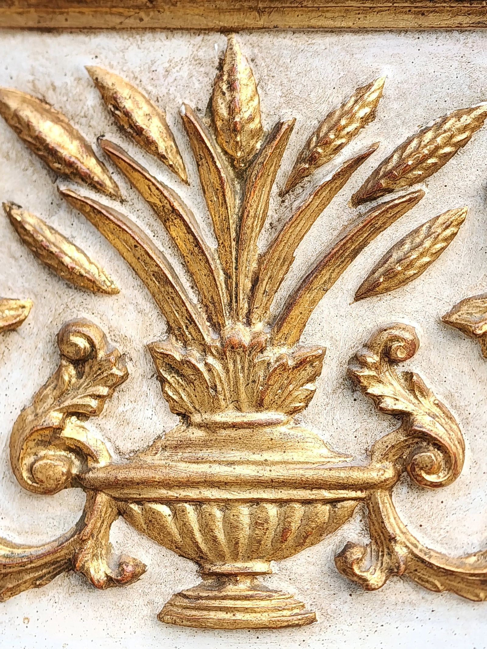 Vintage Neoclassical Style Giltwood Trumeau Mirror - 4