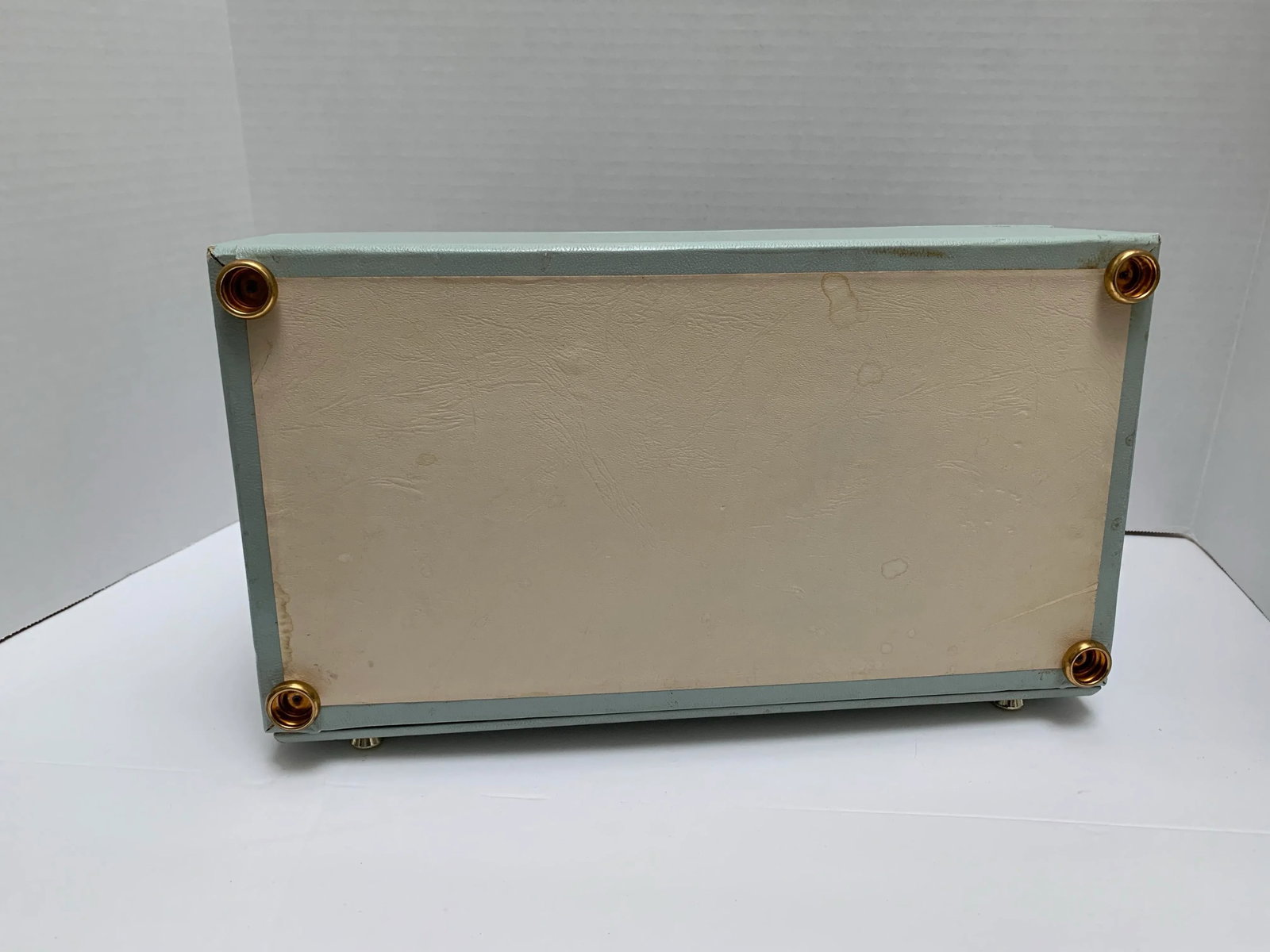 Midcentury French Provincial Blue & Gold Jewelry Box - 9
