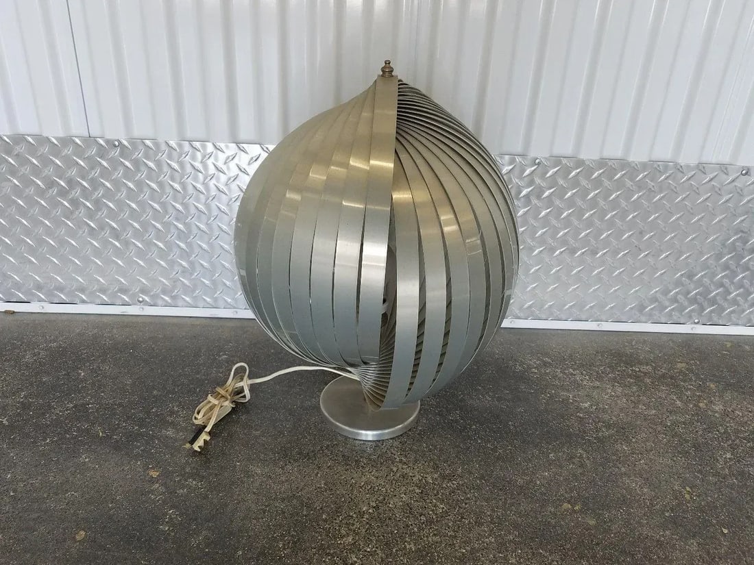 1970's Henri Mathieu Architectural Aluminum Table Lamp - 4