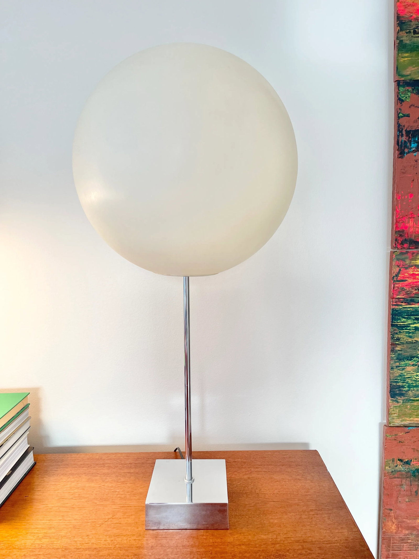 1970s Robert Sonneman "Lollipop" Chrome Table Lamp - 3
