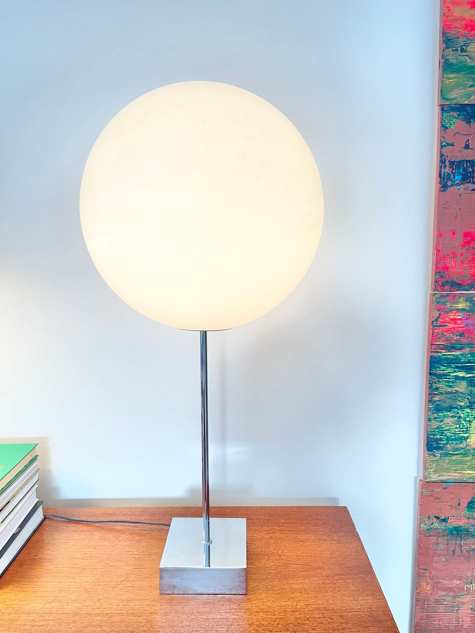 1970s Robert Sonneman "Lollipop" Chrome Table Lamp - 5