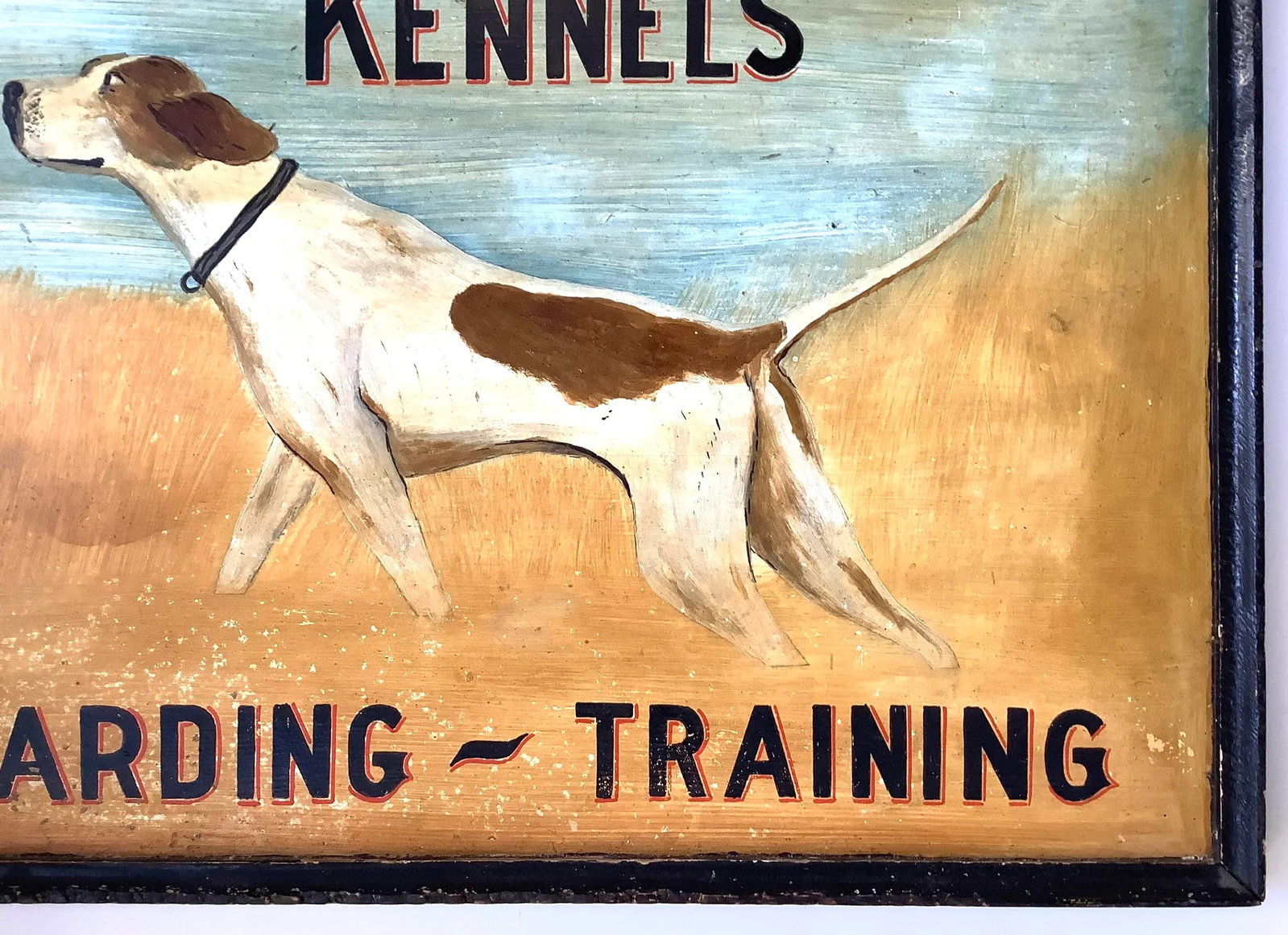 Circa 1930s/40s Two Sided Wood Hand Painted Yankee Farm Kennels Sign - 10