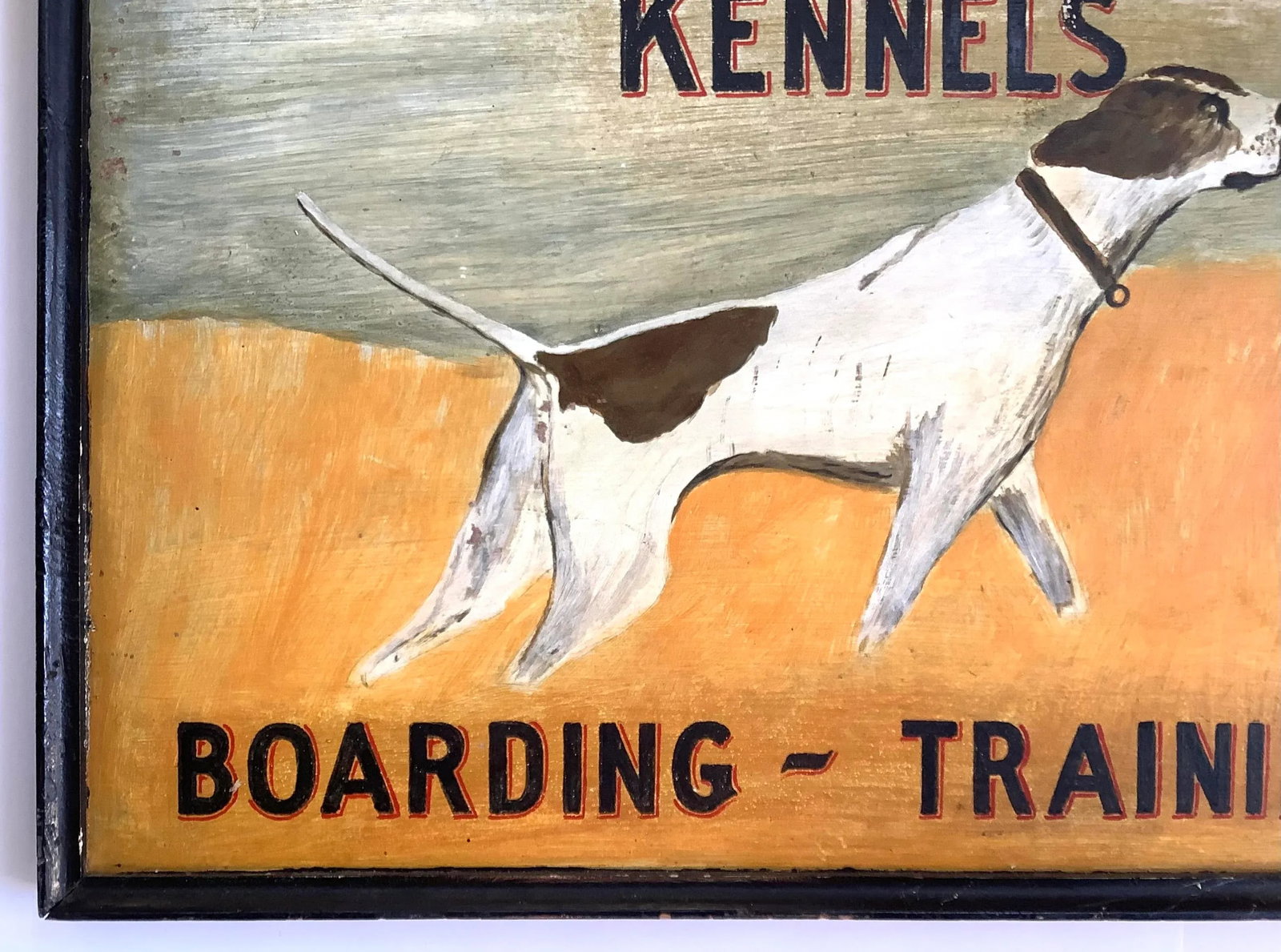 Circa 1930s/40s Two Sided Wood Hand Painted Yankee Farm Kennels Sign - 9