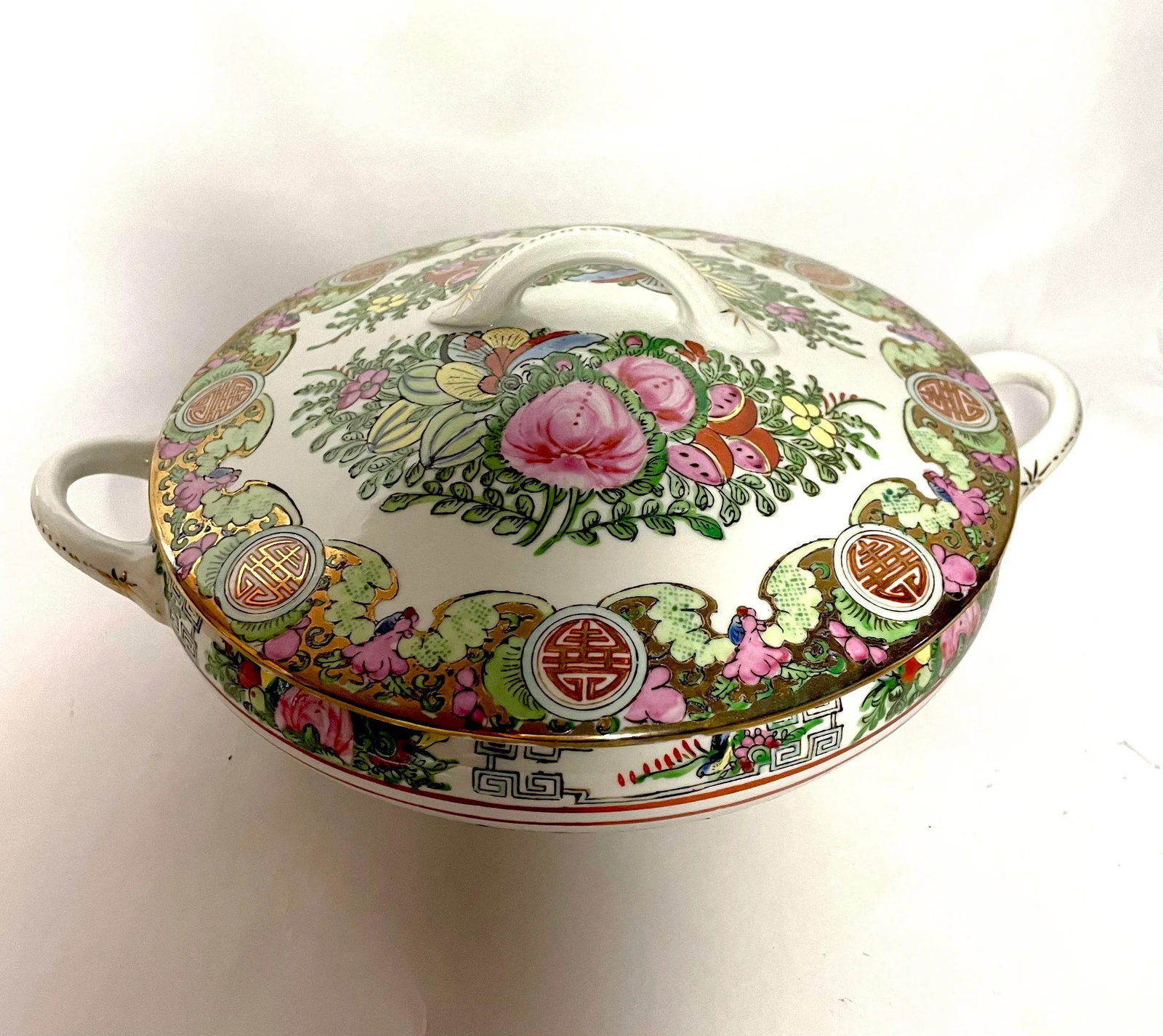 Mid Century Rose Medallion China Set - 20 Pieces With Service for 8 - 10