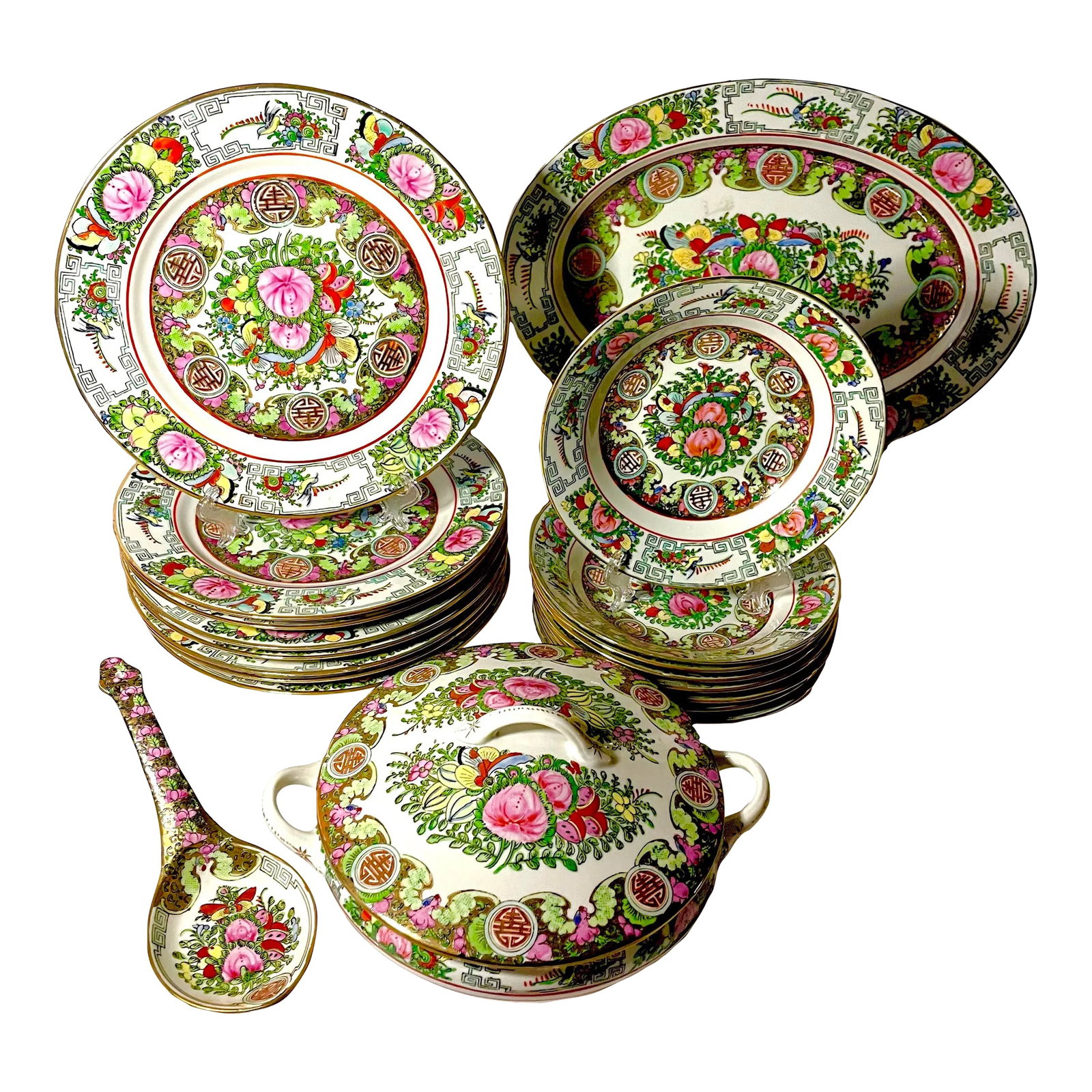 Mid Century Rose Medallion China Set - 20 Pieces With Service for 8 (1 of 11)