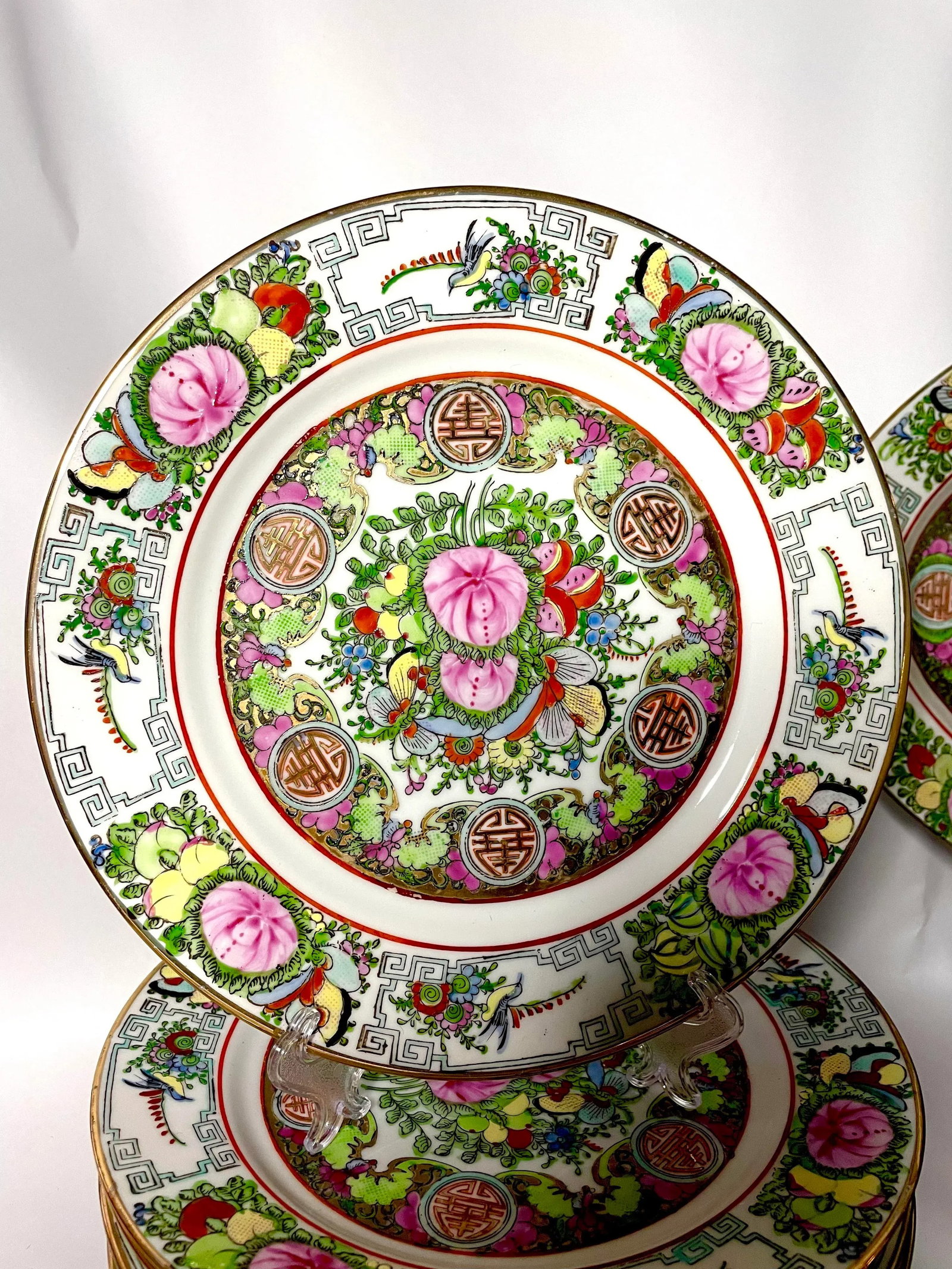 Mid Century Rose Medallion China Set - 20 Pieces With Service for 8 - 2