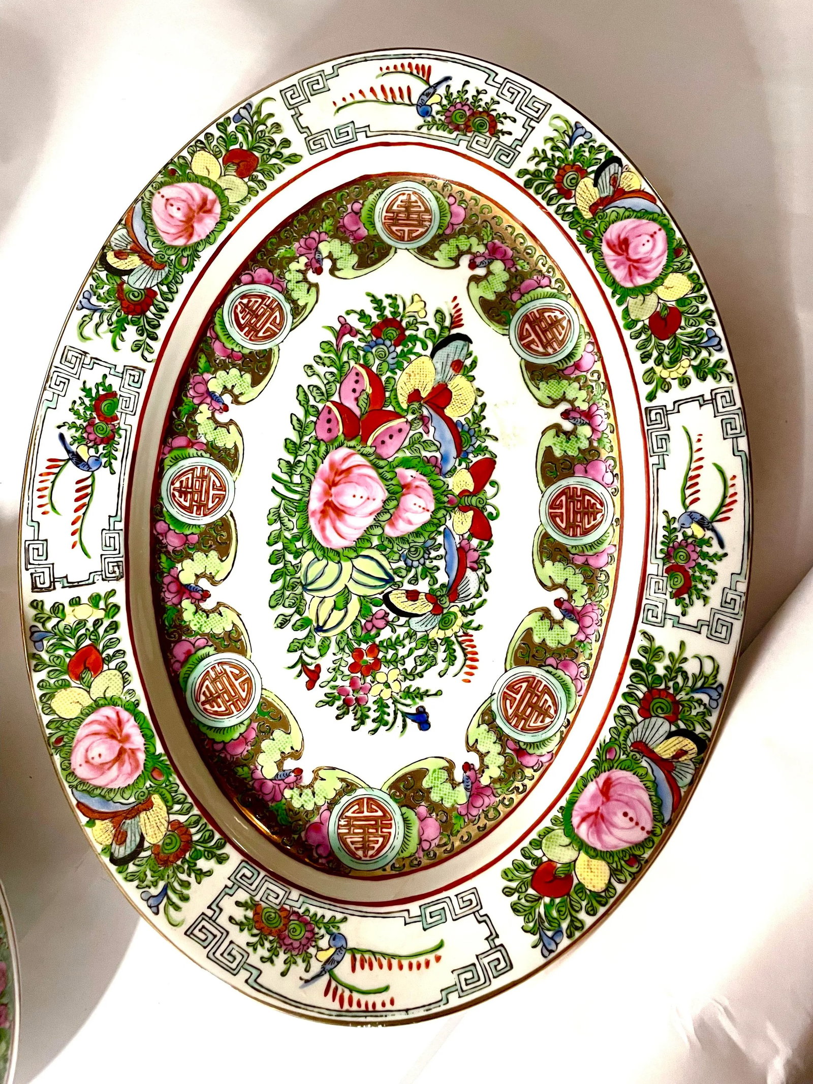 Mid Century Rose Medallion China Set - 20 Pieces With Service for 8 - 4