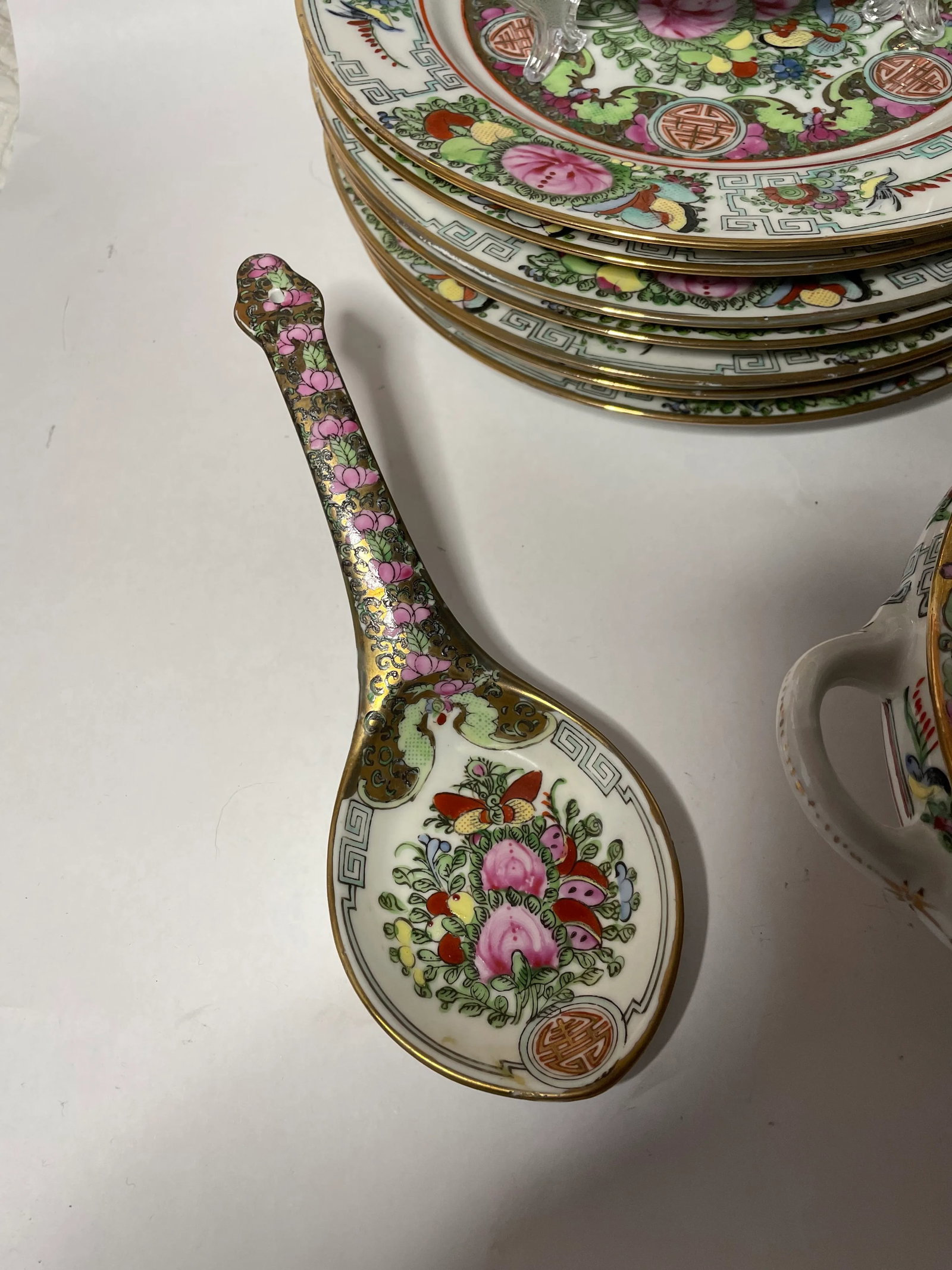 Mid Century Rose Medallion China Set - 20 Pieces With Service for 8 - 9