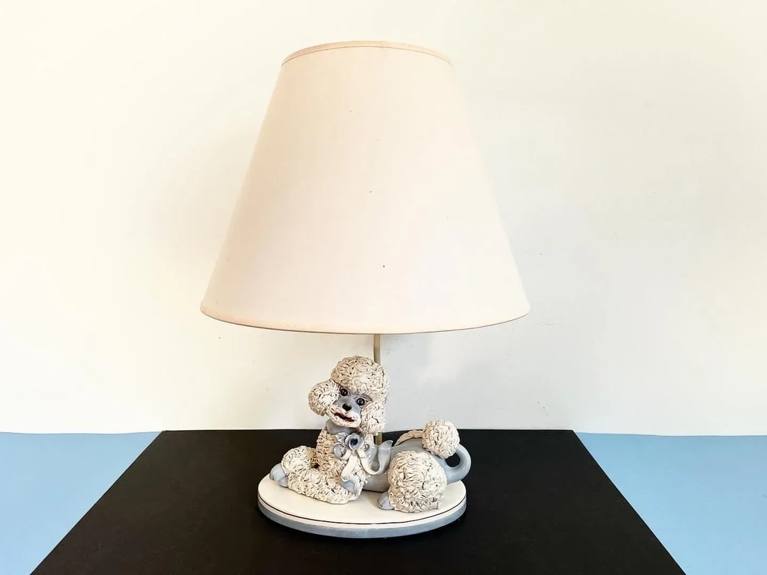 1950s French Poodle Lamp & Shade - 4