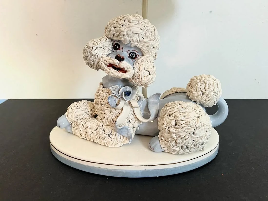 1950s French Poodle Lamp & Shade - 6