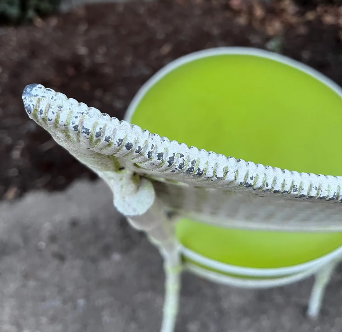 1960s Aluminum Faux Cane and Bamboo Patio Chairs in the Style of Phyllis Morris - Set of 4 - 8