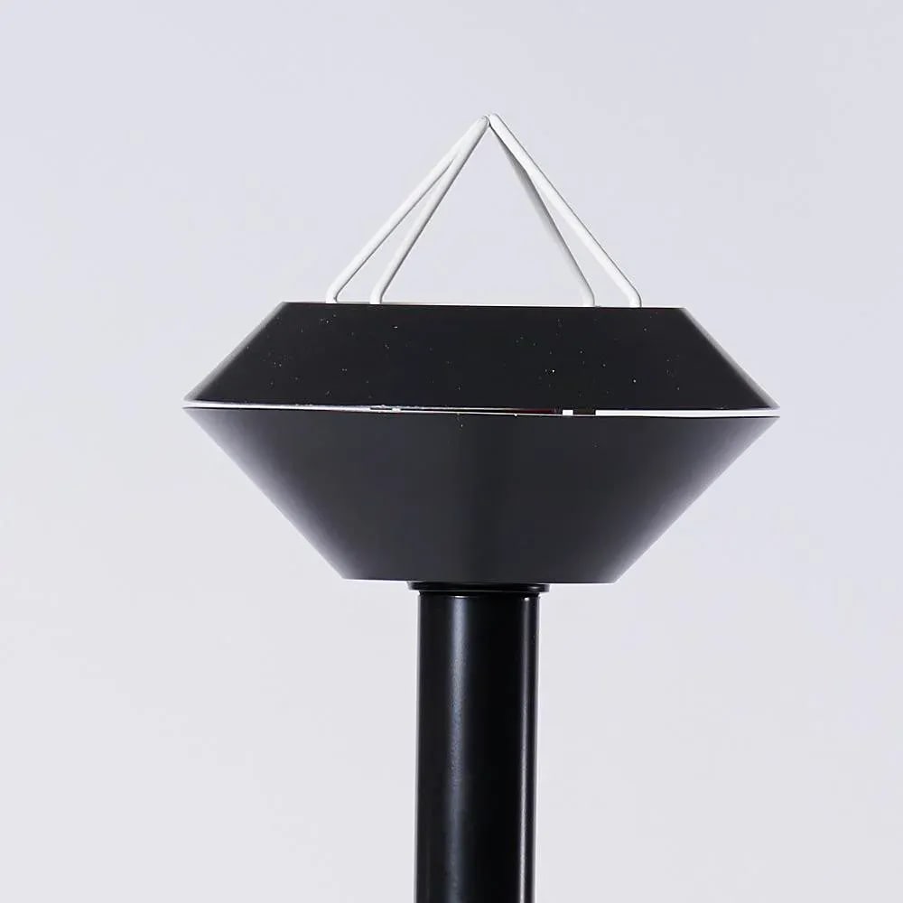 Postmodern Design Black Floor Lamp With White Pyramid Top - 2