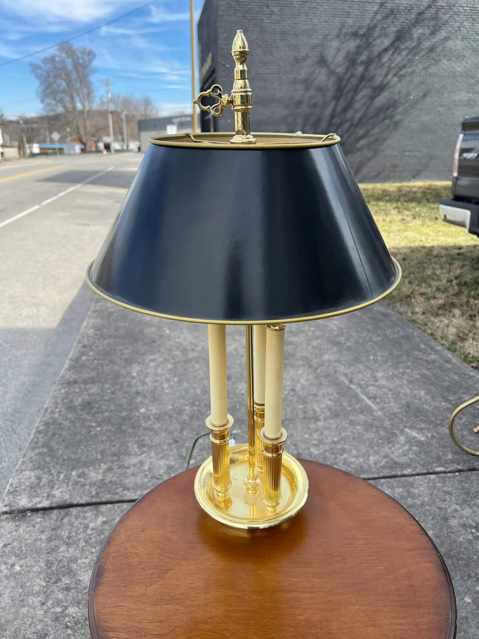 1960s Gold and Black Bouillotte Lamp - 3