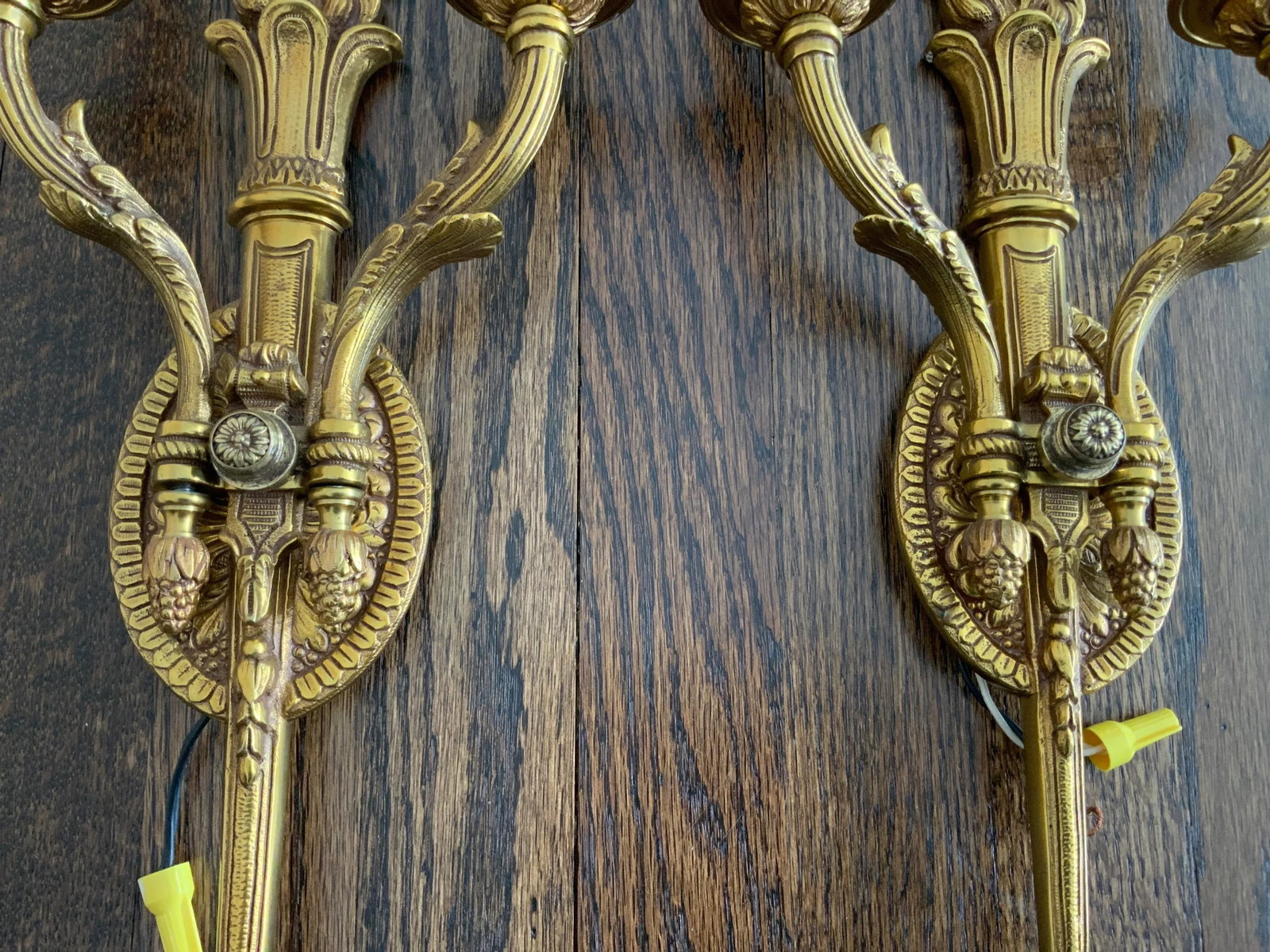 1970s French Style Bronze Wall Sconces- a Pair - 3