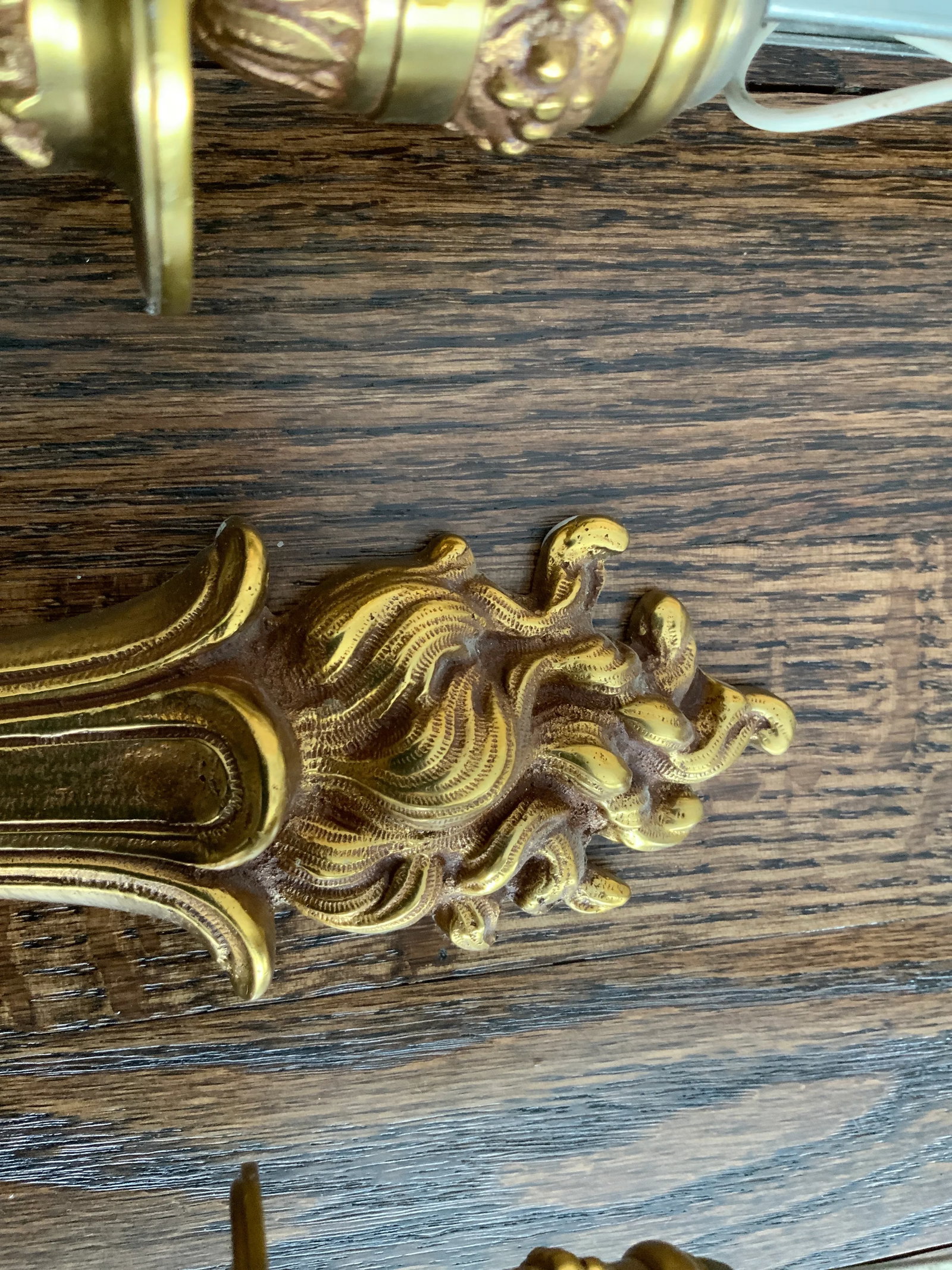 1970s French Style Bronze Wall Sconces- a Pair - 5