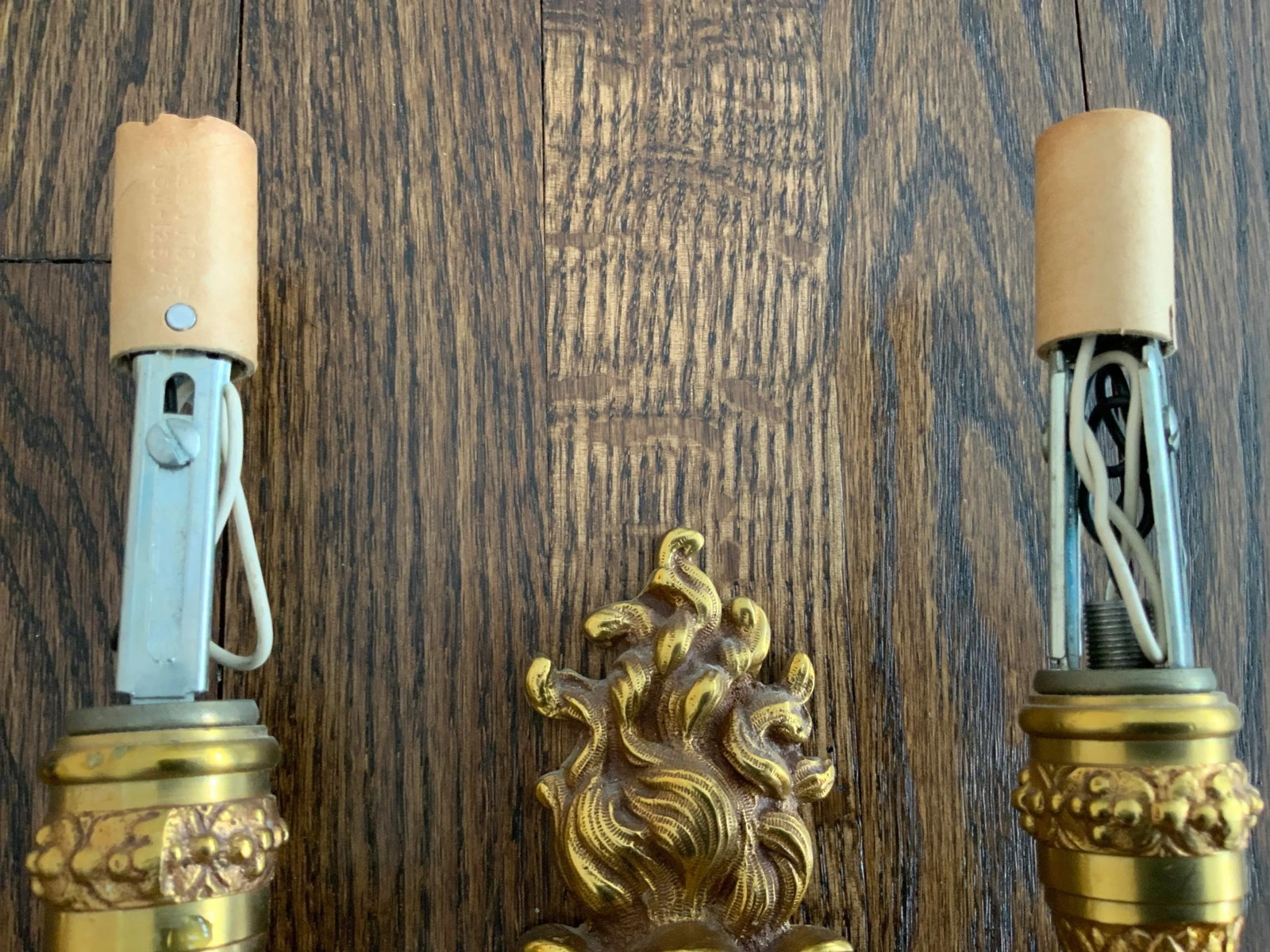 1970s French Style Bronze Wall Sconces- a Pair - 6