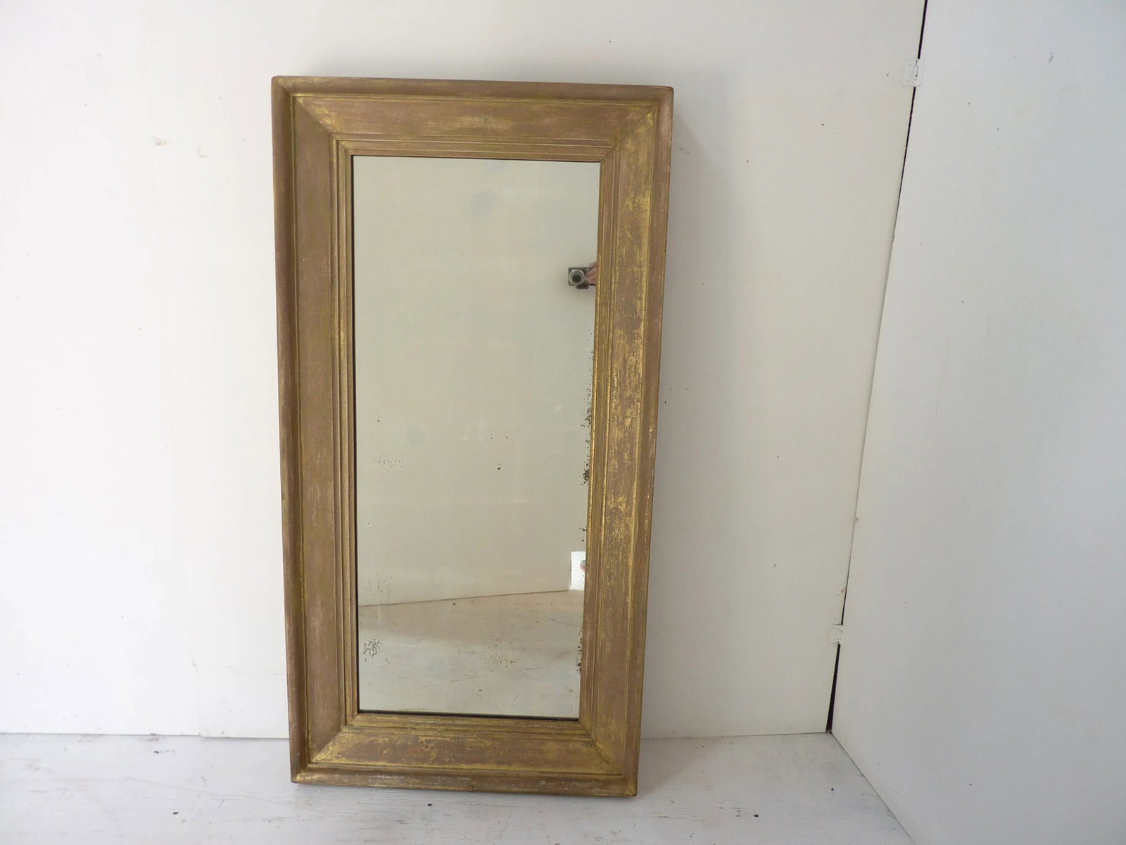 Rubbed Gold Wall Mirror - 2