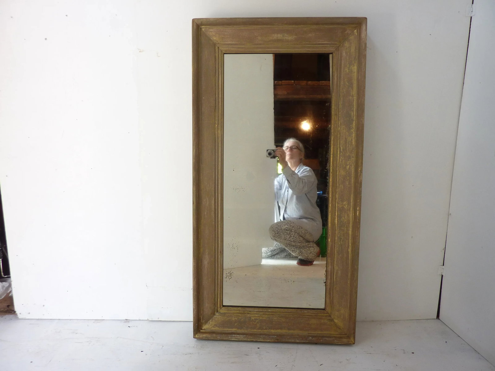 Rubbed Gold Wall Mirror - 7