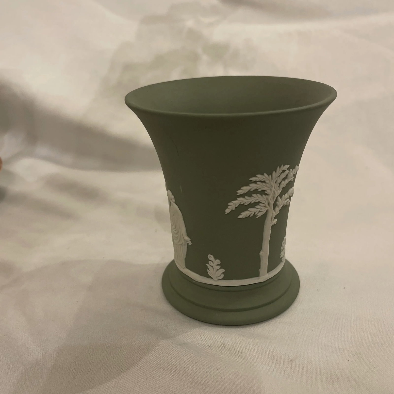 Wedgwood Green Jasperware Vase - 2
