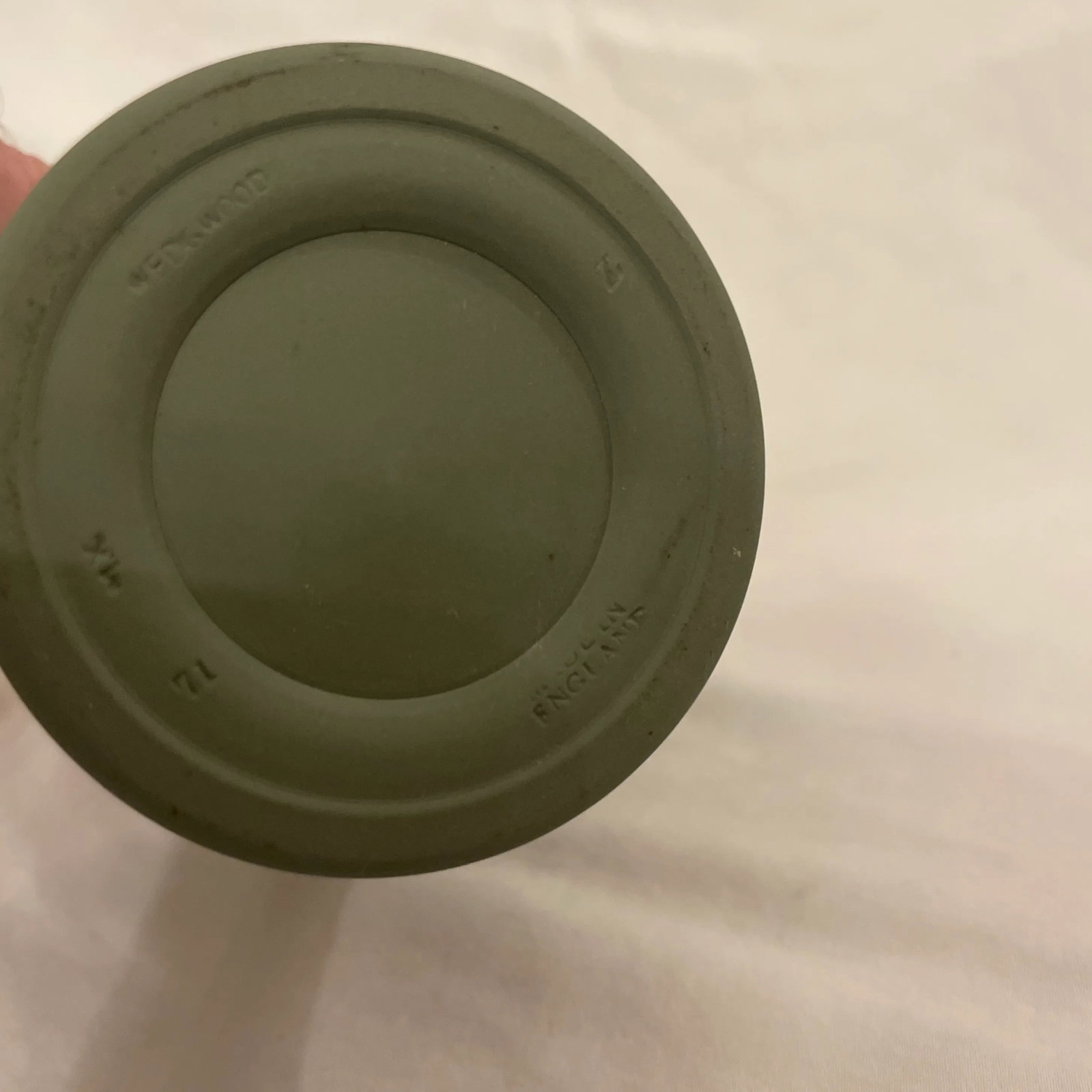 Wedgwood Green Jasperware Vase - 3