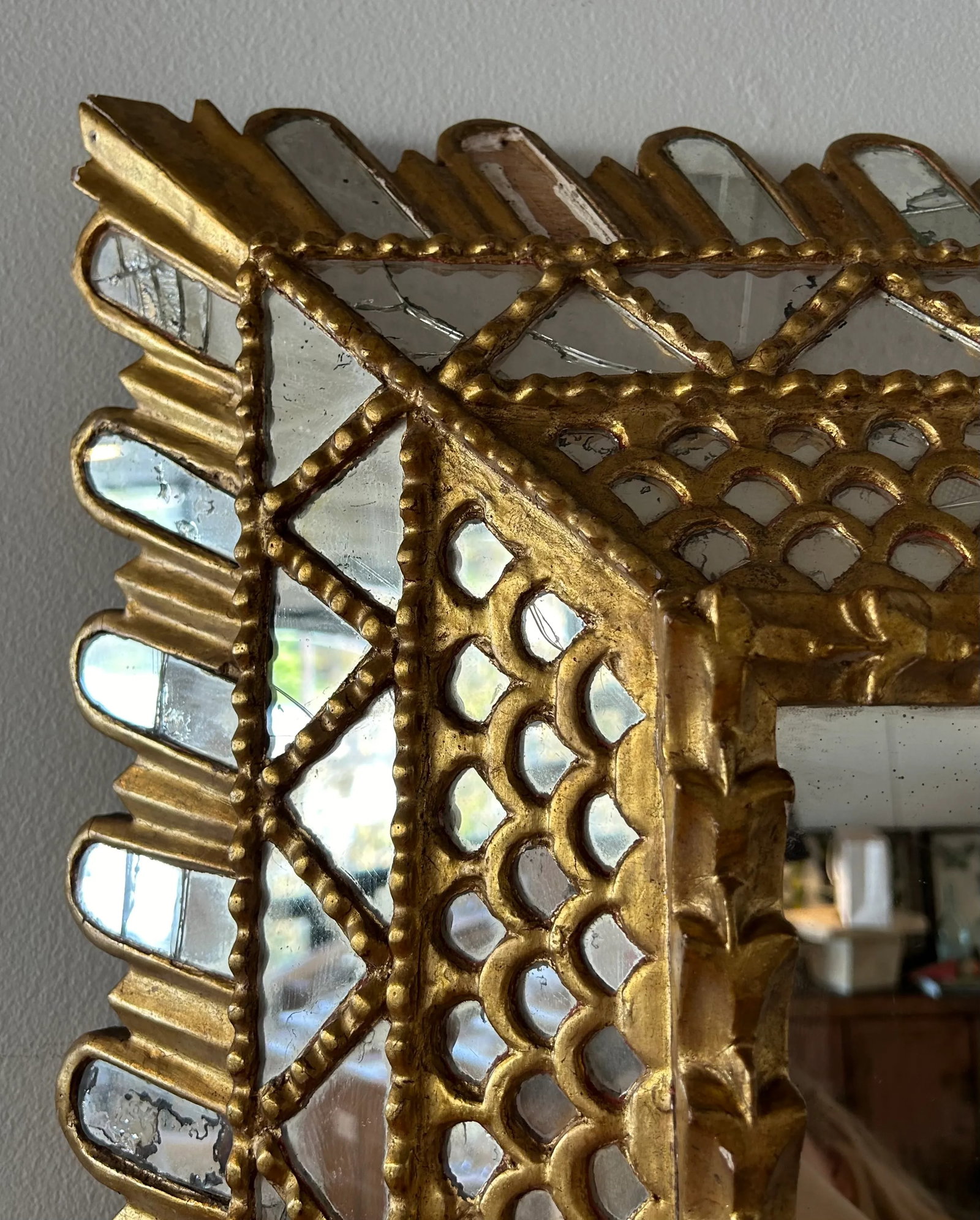 Late 19th Century Italian Gilt Frame Mirror, Square - 4