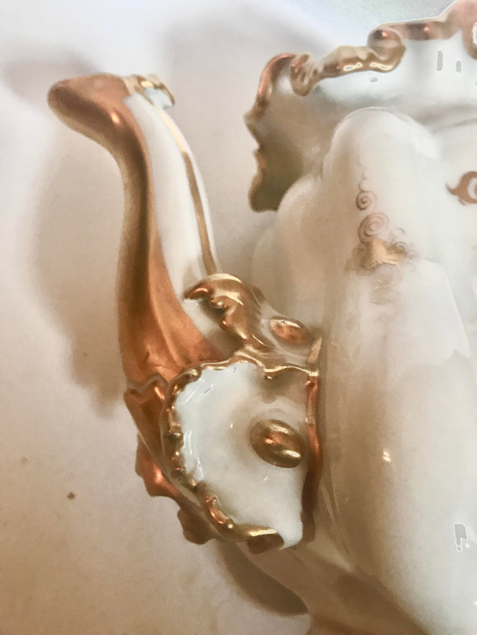 Mid 19th Century Antique Meissen Style Rococo Gold Encrusted Coffee Pot by Tpm Carl Tielsch - 6