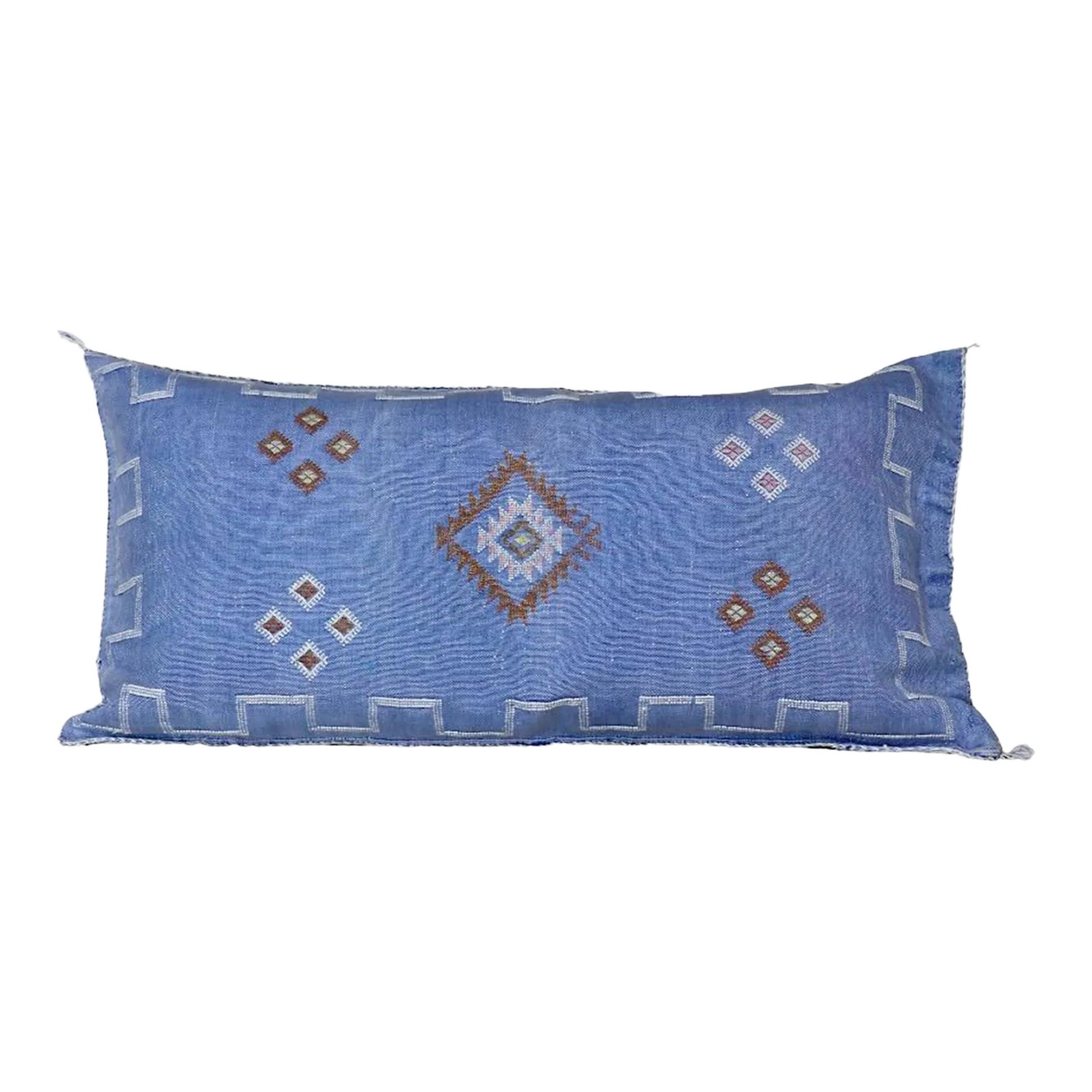 Blue Moroccan Cactus Silk Pillow: Discover the allure of Moroccan craftsmanship with our blue cactus silk Pillows. These Moroccan cactus Pillows are perfect for adding a refined boho vibe to any space. Each Pillow is detailed with