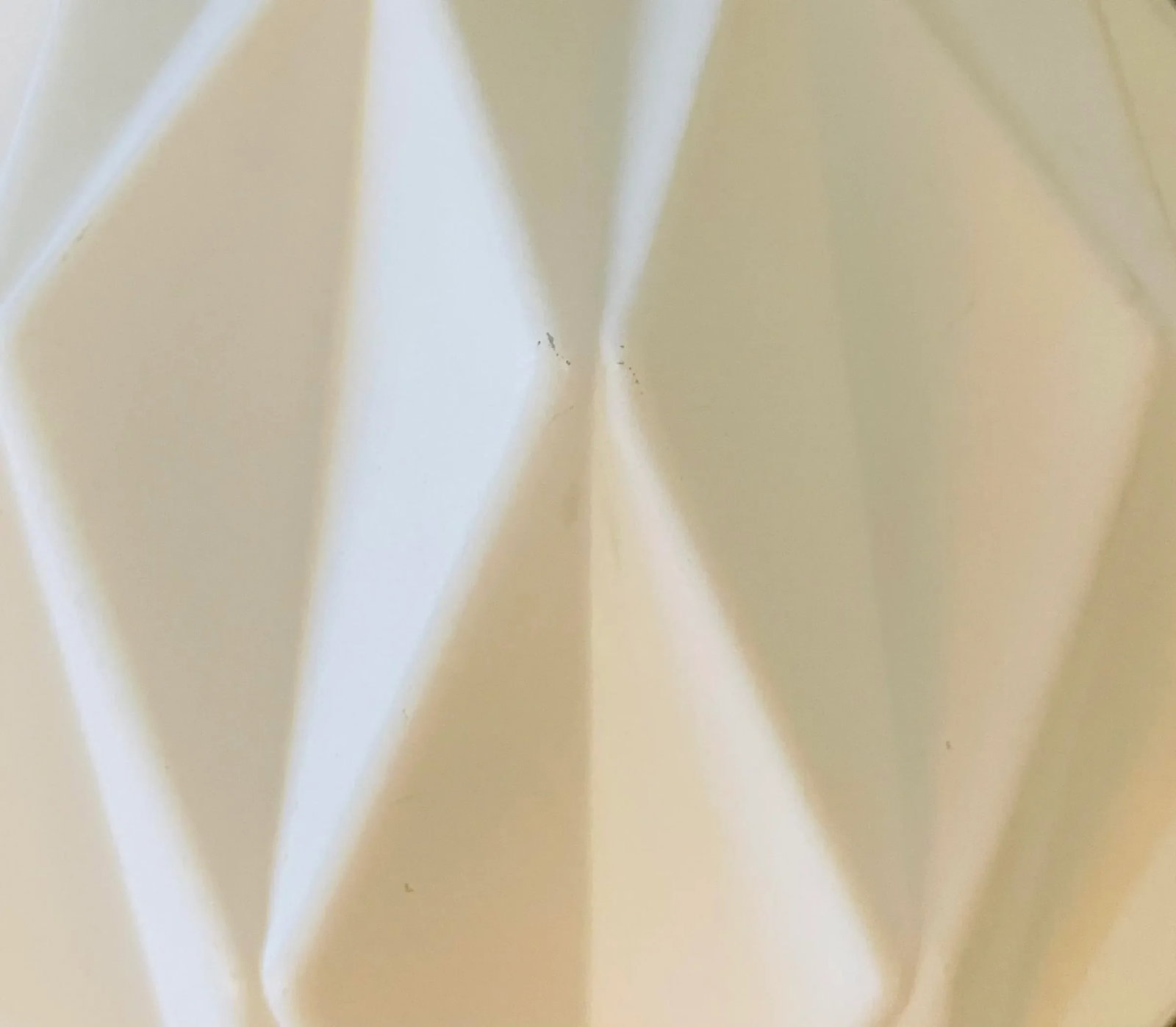 Vintage 3-Dimensional Diamond Pattern White Glass Ceiling Pendant Light - 10