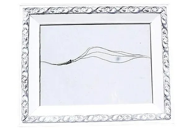 Vintage Painted Carved Wood Frame: Vintage carved wood frame for pictures or a mirror. Newly painted. Condition: Alterations: Original Design Modified Imperfections: Some Imperfections Condition Notes: Excellent - Minor wear